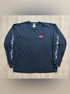 Vintage Y2K Peterbilt Long Sleeve Sz 2XL Tribal Flames *Distressed